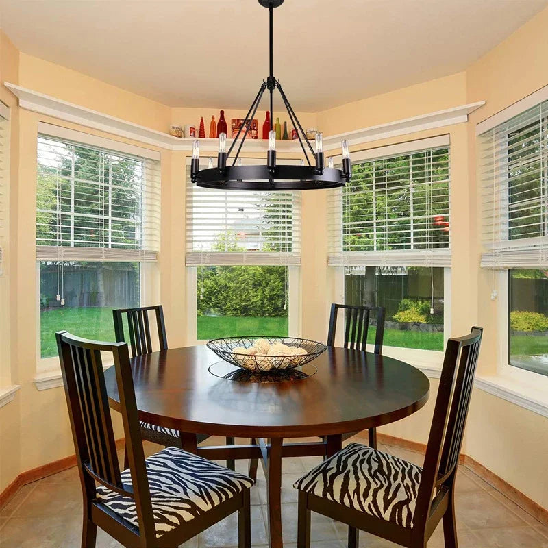 Industrial Vintage Chandelier Retro Wrought Iron Antique Pendant Lights For Kitchen Bedroom Living Room Indoor Led Lighting - vue 7 sur 7