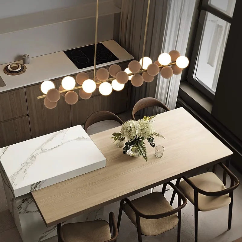 suspension led moderne salon salle manger - vue 4 sur 11