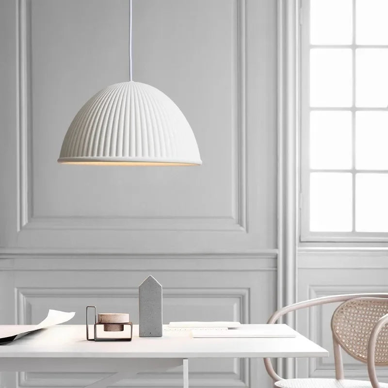 Suspension LED design moderne en résine de citrouille pour intérieur - vue 4 sur 12