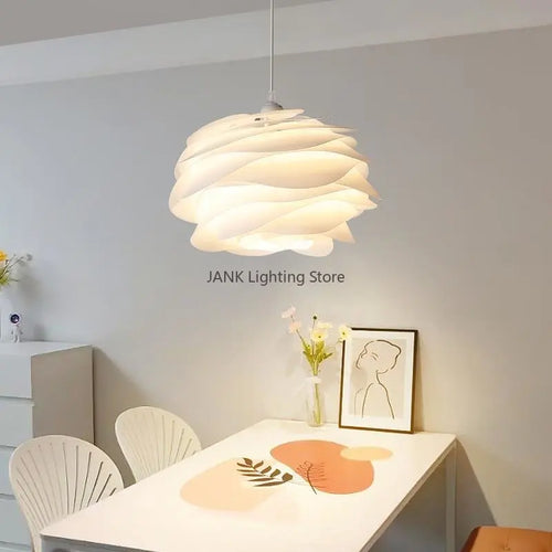 lustre design danois romantique acrylique pétale éclairage white rose