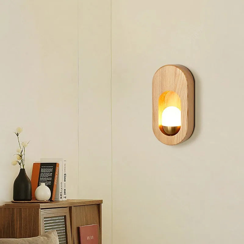 applique led bois bande décorative nordique maison - vue 5 sur 9