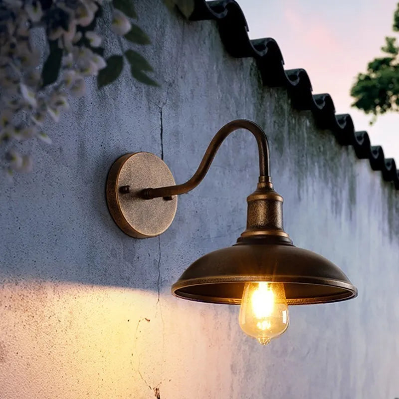 Vintage étanche applique murale lampe extérieure pour balcon porte cour couloir jardin industriel E27 appliques luminaire