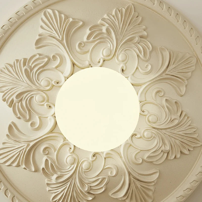 applique murale française ronde rétro haut de gamme abat-jour en verre - vue 7 sur 8