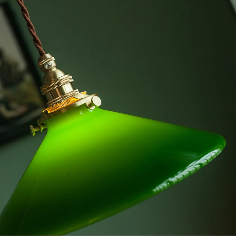 Suspension vintage edison en verre avec prise en cuivre
