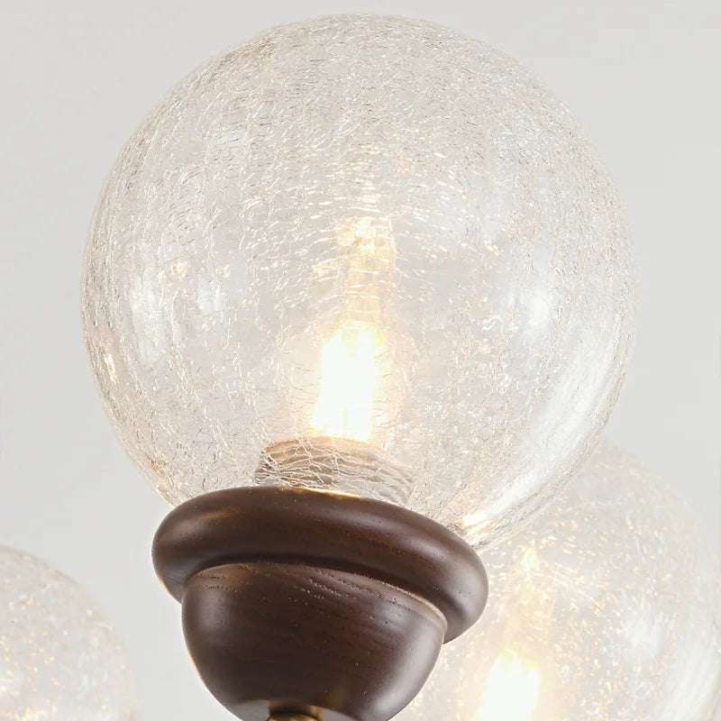 Lustre Luxe cuivre LED verre rond salon chambre décor intérieur salle à manger - vue 7 sur 12