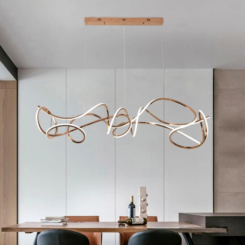 Moderne maison salon décoration lustre or suspension plafonniers salle à manger éclairage intérieur luminaire suspendu