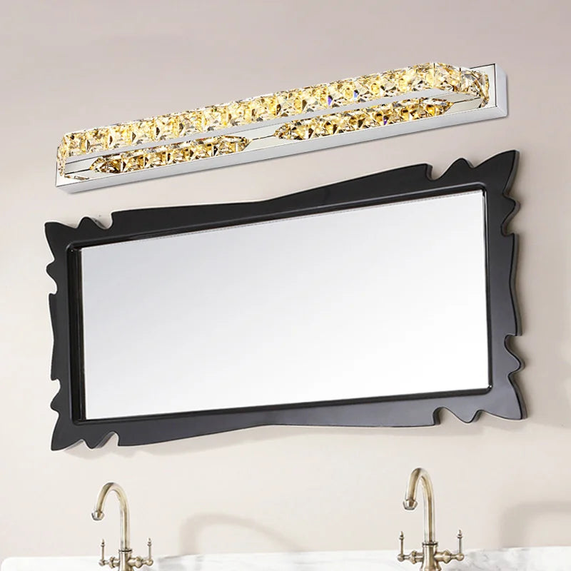 applique murale led cristal salle bain miroir intérieure décoration maison - vue 5 sur 22