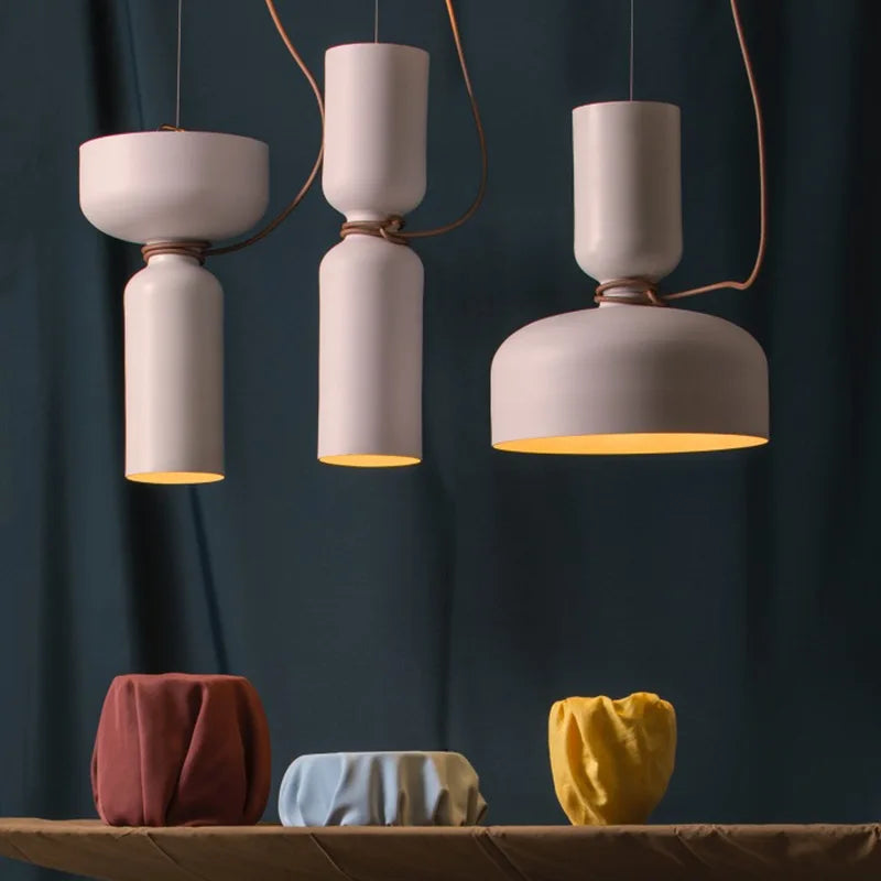 lustre d'art créatif danois en fer forgé idéal pour restaurant - vue 2 sur 24