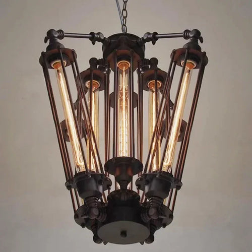 Edison ampoules lumières lustres suspension Art déco Abajur lumières noir moderne grandes lampes de Lustre créatives