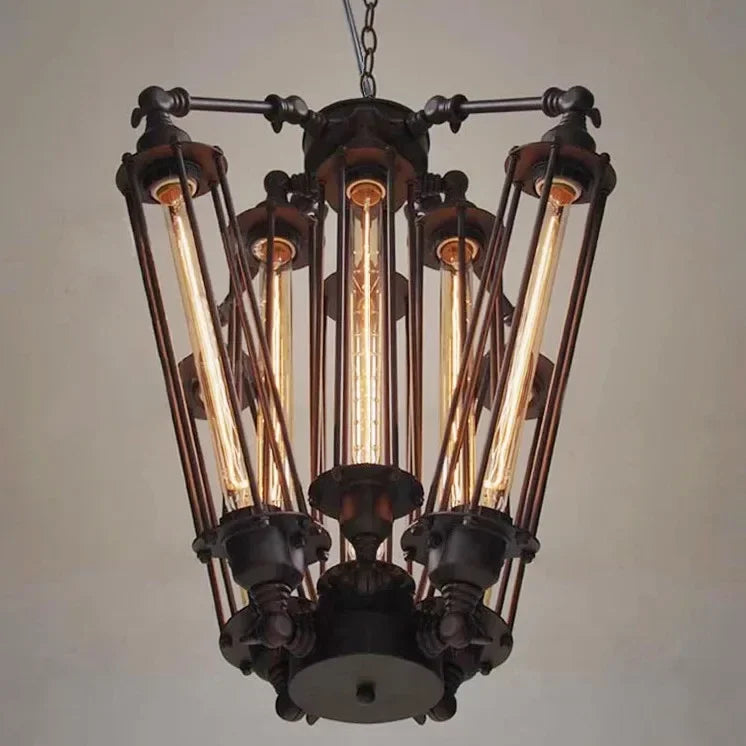 lustre moderne suspension grandes lampes créatives noir - vue 2 sur 6