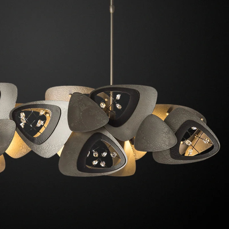 Lustre de salle à manger LED en cristal postmoderne - vue 7 sur 11