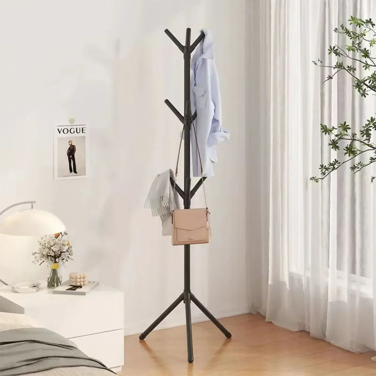 porte-vêtements et chapeaux support vertical en forme de branche - vue 4 sur 8
