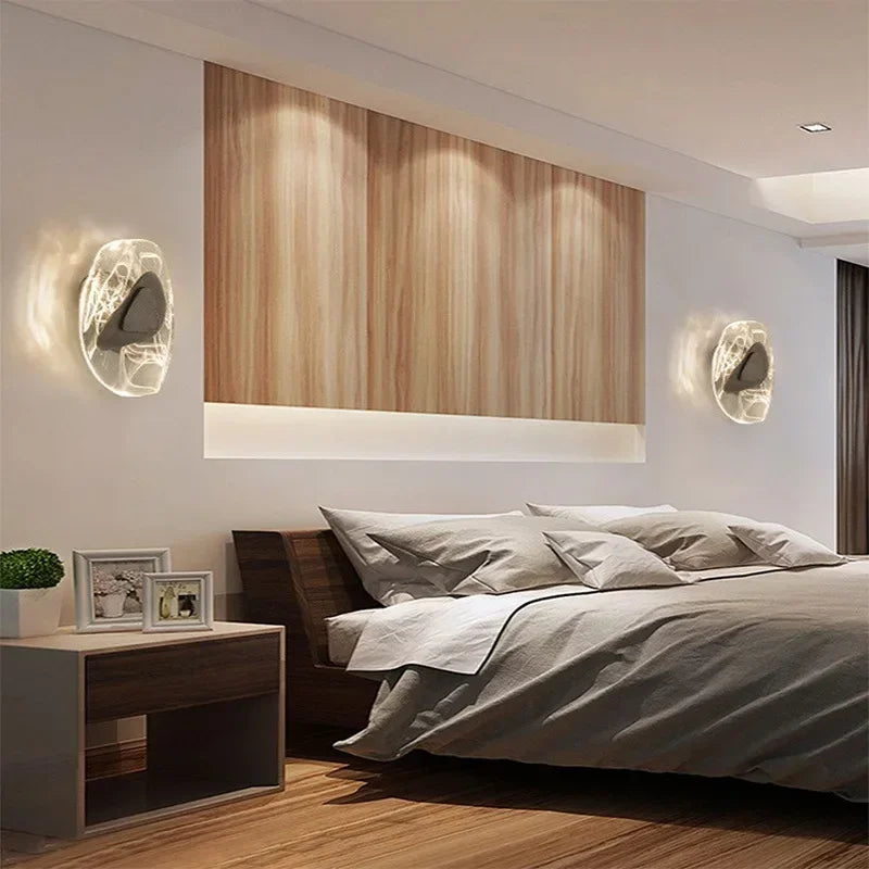 Applique murale cristal luxe chambre salon modern led créatif - vue 5 sur 8