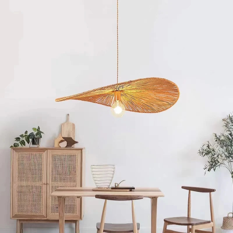 lustre led chanvre nordique simple moderne rétro créatif