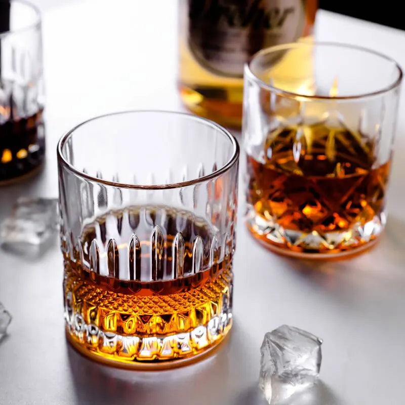 Verre hockey créatif fond épais pour cocktail whisky