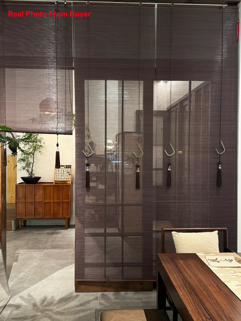 store enrouleur bambou style chinois salon de thé