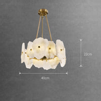 lustre de luxe en marbre naturel led pour restaurant et bar