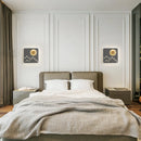 Postmodern applique murale LED lune lampe blanc noir carré rond en aluminium chambre chevet applique murale escalier cuisine couloir luminaire