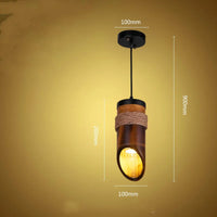 Style américain loft suspension lumière restaurant couloirs chinois Antique bambou corde art lampe suspendue pub magasin café lampes MJ710