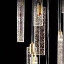 Lustre design Nordique à suspensions dorées tombantes