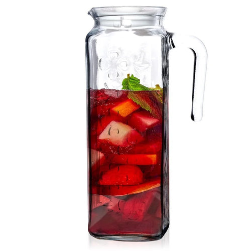 Carafe verre avec poignée et couvercle 12l