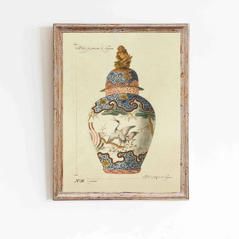 pot en porcelaine vintage art mural pour décoration cadeau