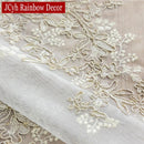 Voilage tulle brodé floral élégant pour salon chambre