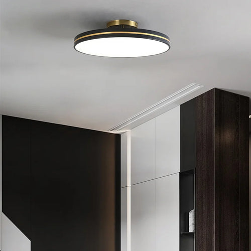 Plafonnier moderne led doré et métal