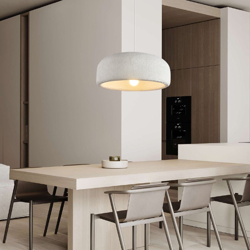 Suspension design avec abat-jour arrondi blanc Mango - vue 5 sur 6