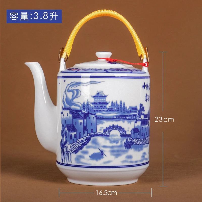 Théière céramique jingdezhen grande capacité style chinois porcelaine