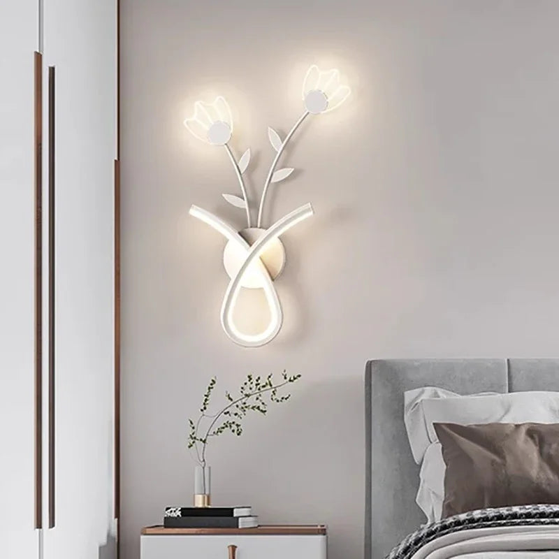 applique murale led acrylique fleur déco - vue 4 sur 23