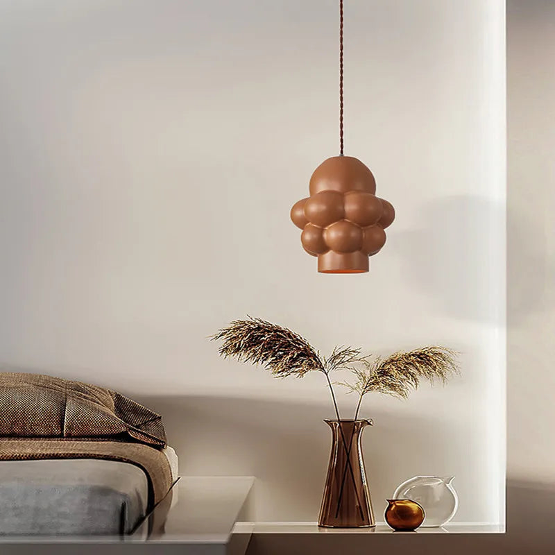 Français Crémeux Vent Salle À Manger LED Lustre Nordique Wabi Sabi Table À Manger Bar Chambre Vestiaire Suspension Lumière Décor À La Maison Lampes - vue 5 sur 10