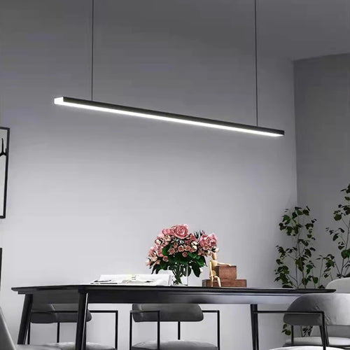 lustre led minimaliste avec fil réglable et corps en cuivre