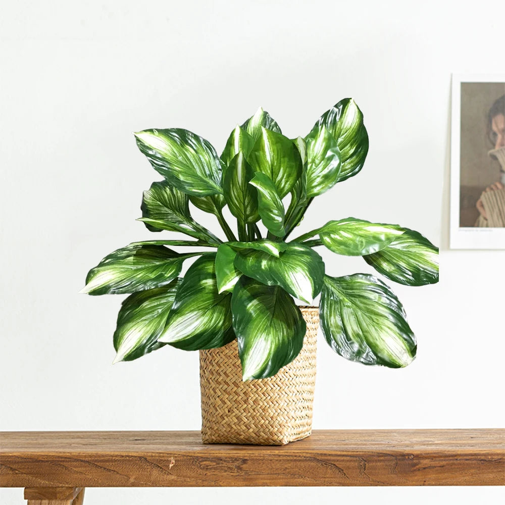 Plante tropicale artificielle monstera et hosta pour décoration intérieure extérieure