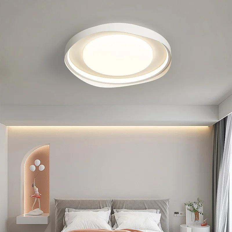 Plafonnier circulaire moderne en fer pour éclairage intérieur - vue 5 sur 11