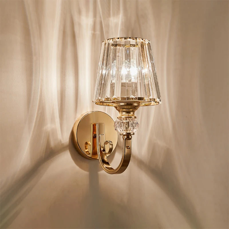 applique murale en cristal moderne avec éclairage led décoratif - vue 4 sur 9