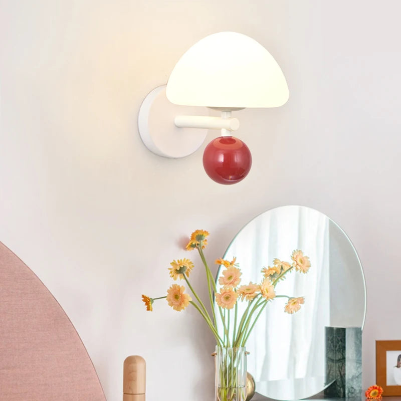applique murale nordiques led en forme de champignon pour ambiance créative