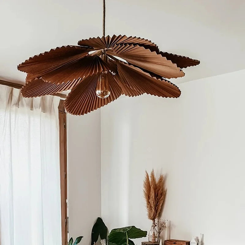 plafonnier en papier wabi sabi pour décoration intérieure moderne - vue 6 sur 8