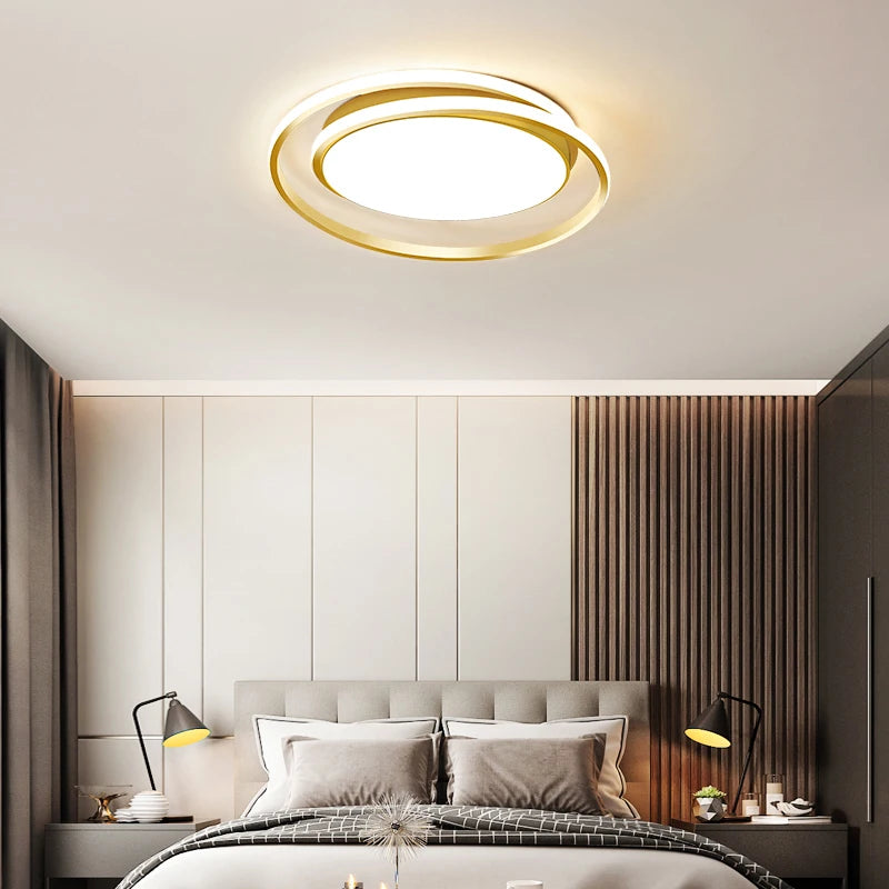 lustre led rond télécommandé style moderne simple