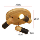 Plafonnier LED en bois au design nordique moderne