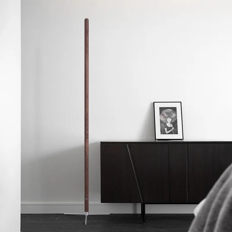 lampadaire en bois moderne avec lumière d'ambiance réglable 360 degrés - vue 4 sur 8