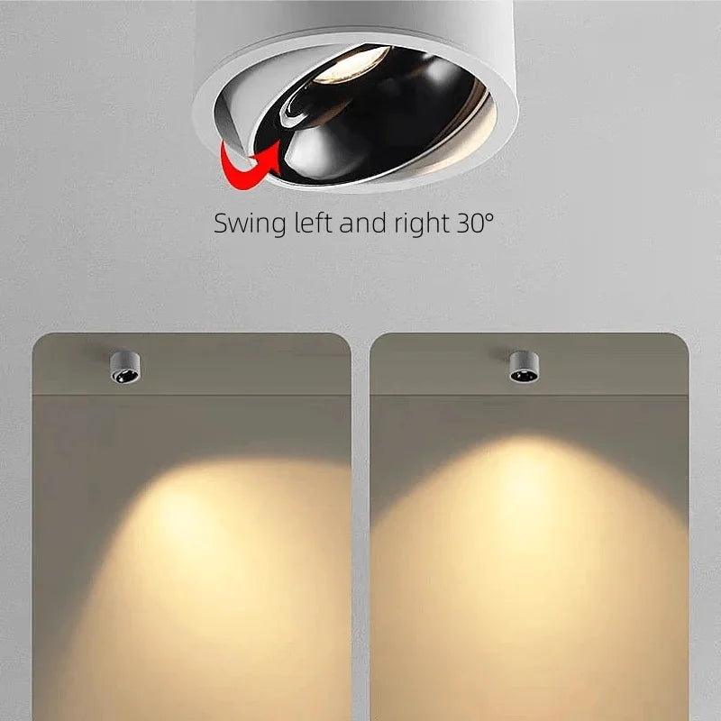 plafonnier led rond monté en surface à intensité variable