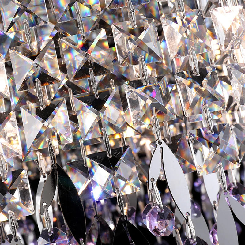 lustre de luxe en cristal lampe à main éclairage de bar luminaire suspendu - vue 7 sur 10