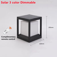 lampe de jardin solaire avec intensité variable et télécommande