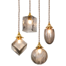 suspension laiton verre salle manger bar