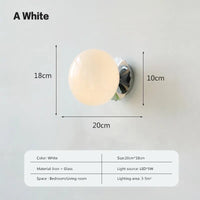 Applique murale LED en verre rétro