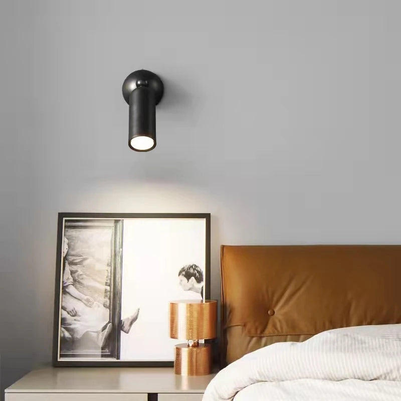 applique murale led en laiton moderne rotative avec gradation