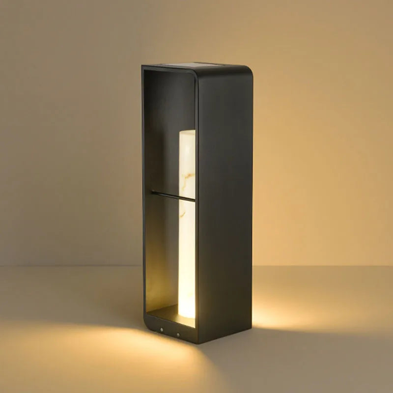 lampe solaire LED de luxe pour jardin extérieur étanche en marbre - vue 6 sur 9