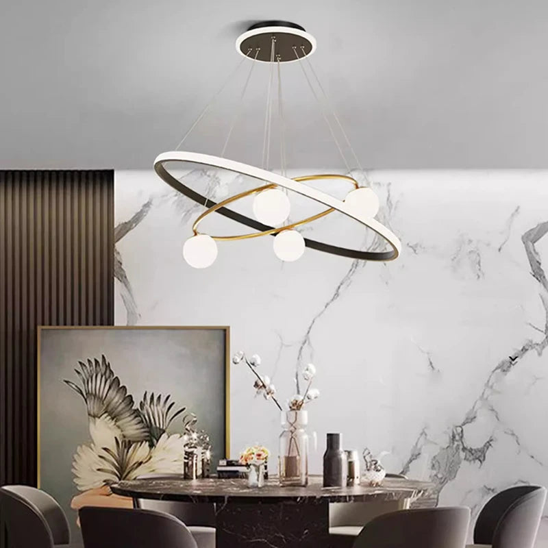lustre décoratif à suspendre pour éclairage intérieur fantaisie - vue 6 sur 8