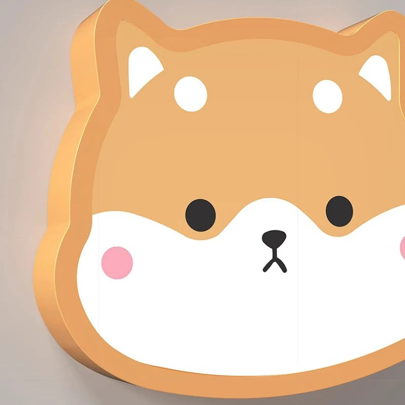 applique murale créative shiba inu dinosaure pour enfants - vue 7 sur 8